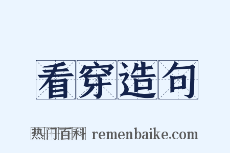 看穿造句是什么意思的图片